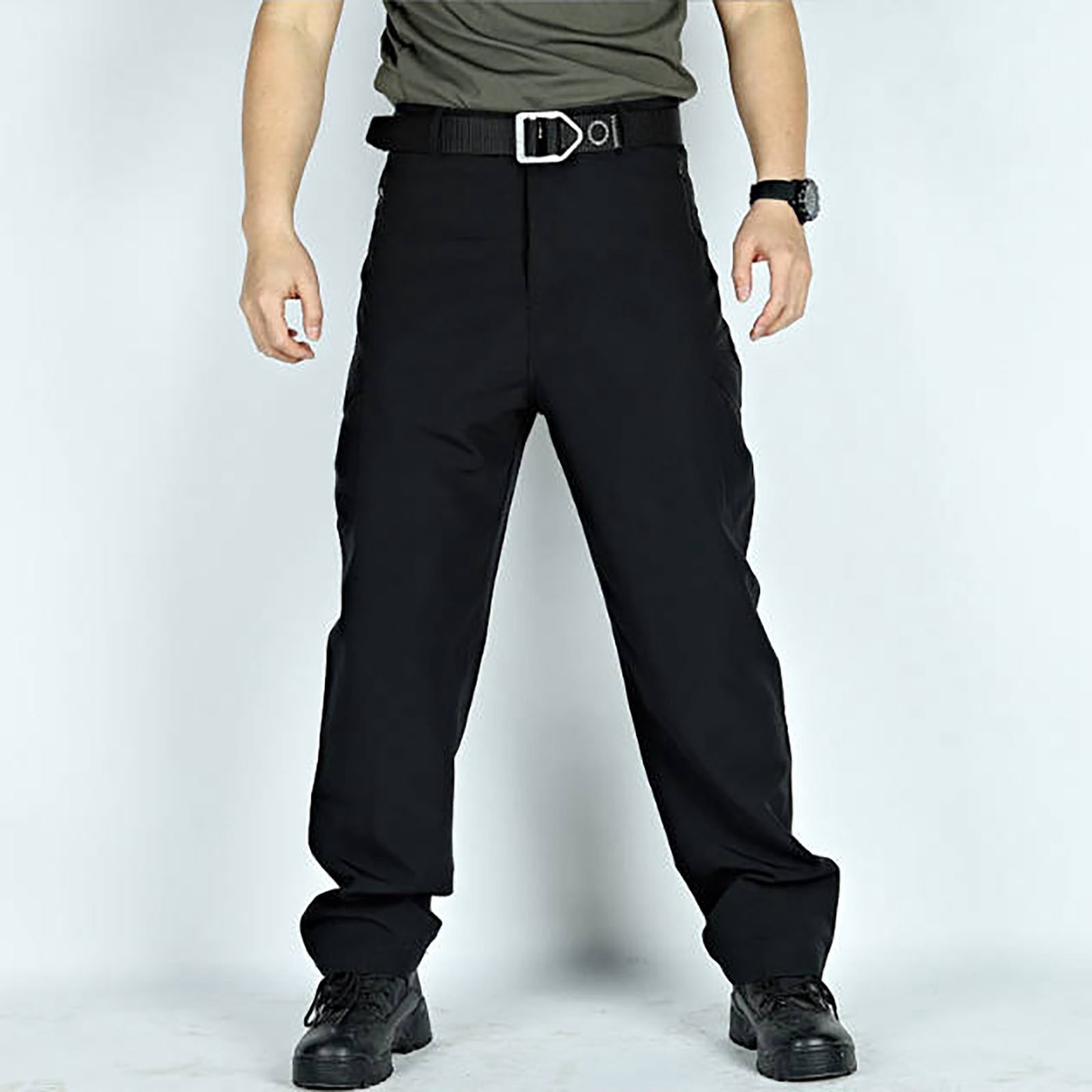 thumbnail image 5 of Pantalones cargo ligeros de senderismo para hombre - 95 % nailon, 5 % spandex - Diseño con múltiples bolsillos, cintura elástica, adecuados para acampadas y aventuras al aire libre, 5 of 6